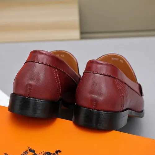 Replica Hermes Leather Shoes For Men #1455400 $92.00 USD for Wholesale