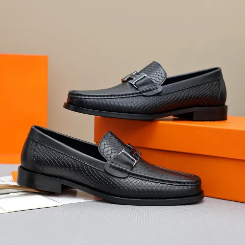 Replica Hermes Leather Shoes For Men #1455401 $92.00 USD for Wholesale