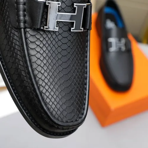Replica Hermes Leather Shoes For Men #1455401 $92.00 USD for Wholesale