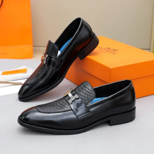 Wholesale Hermes Leather Shoes For Men #1455402 $92.00 USD, Wholesale Quality Replica Hermes Leather Shoes