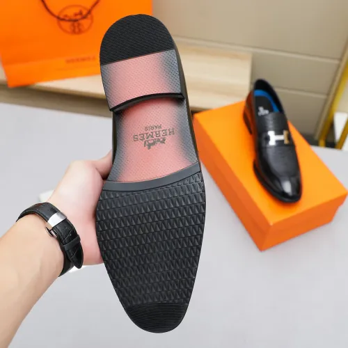Replica Hermes Leather Shoes For Men #1455402 $92.00 USD for Wholesale
