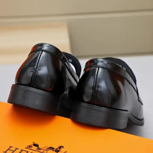 Replica Hermes Leather Shoes For Men #1455402 $92.00 USD for Wholesale
