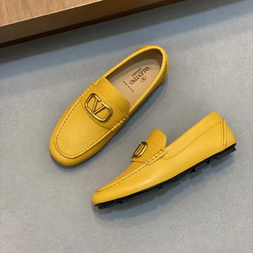 Wholesale Valentino Leather Shoes For Men #1455468 $115.00 USD, Wholesale Quality Replica Valentino Leather Shoes