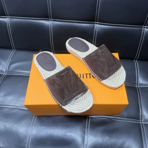 Wholesale Louis Vuitton Slippers For Men #1455532 $60.00 USD, Wholesale Quality Replica Louis Vuitton Slippers