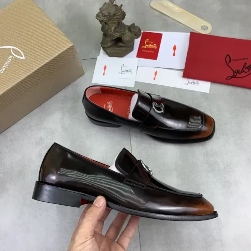 Replica Christian Louboutin Leather Shoes For Men #1455583 $100.00 USD for Wholesale