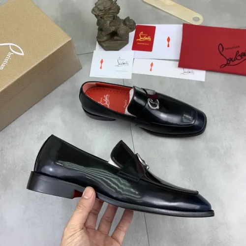 Replica Christian Louboutin Leather Shoes For Men #1455584 $100.00 USD for Wholesale