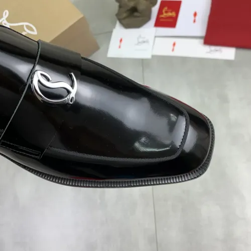 Replica Christian Louboutin Leather Shoes For Men #1455585 $100.00 USD for Wholesale