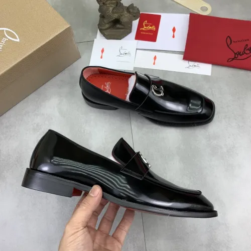 Replica Christian Louboutin Leather Shoes For Men #1455585 $100.00 USD for Wholesale