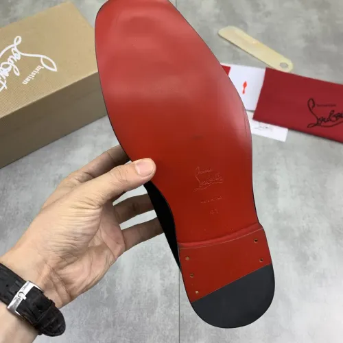 Replica Christian Louboutin Leather Shoes For Men #1455586 $100.00 USD for Wholesale