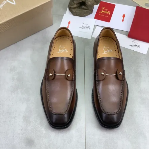 Replica Christian Louboutin Leather Shoes For Men #1455587 $102.00 USD for Wholesale