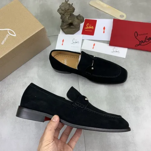 Replica Christian Louboutin Leather Shoes For Men #1455590 $102.00 USD for Wholesale