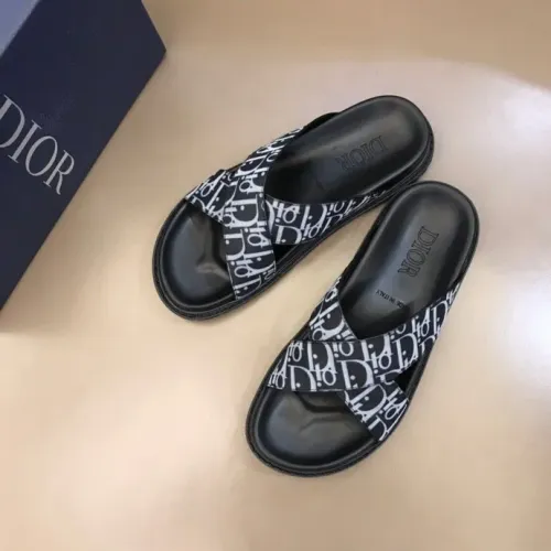 Wholesale Christian Dior Slippers For Men #1455592 $56.00 USD, Wholesale Quality Replica Christian Dior Slippers
