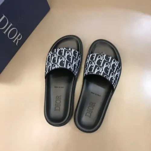 Replica Christian Dior Slippers For Men #1455593 $56.00 USD for Wholesale