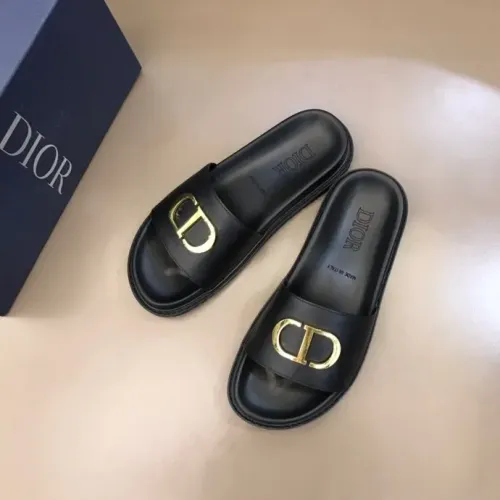 Replica Christian Dior Slippers For Men #1455594 $56.00 USD for Wholesale
