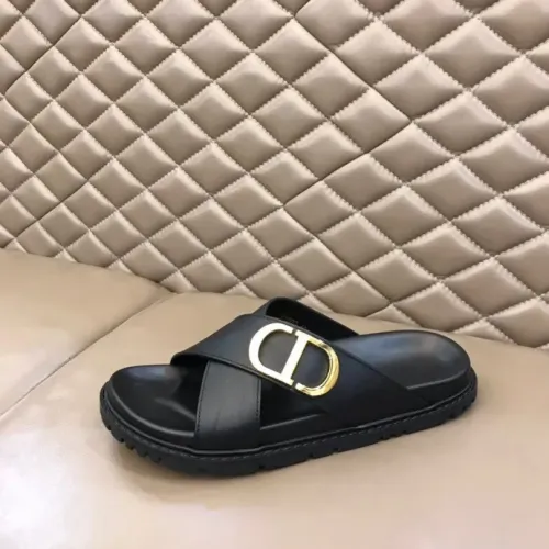 Replica Christian Dior Slippers For Men #1455595 $56.00 USD for Wholesale