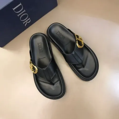 Replica Christian Dior Slippers For Men #1455596 $56.00 USD for Wholesale