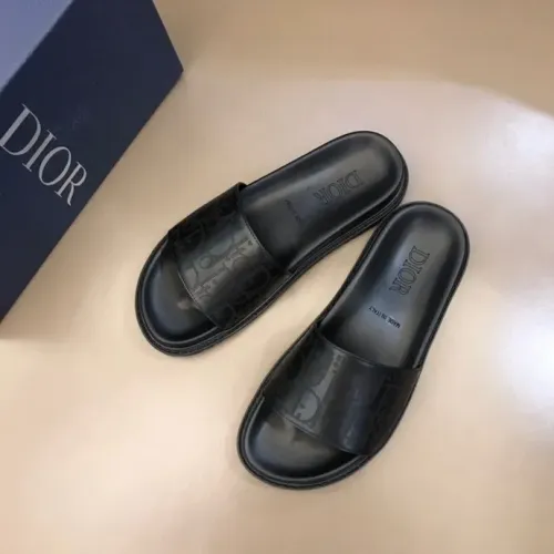 Replica Christian Dior Slippers For Men #1455597 $56.00 USD for Wholesale