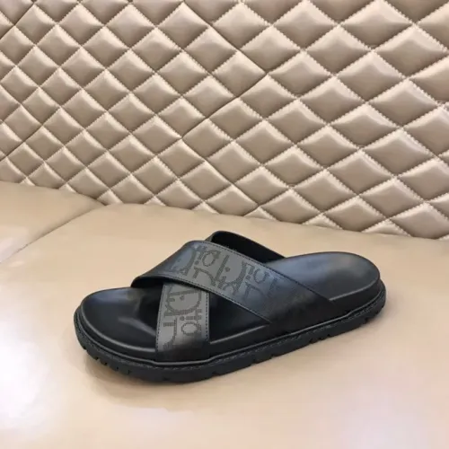 Replica Christian Dior Slippers For Men #1455598 $56.00 USD for Wholesale