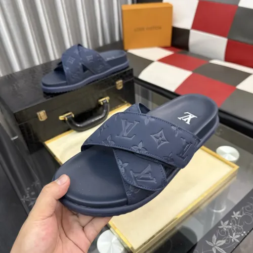 Wholesale Louis Vuitton Slippers For Men #1455646 $60.00 USD, Wholesale Quality Replica Louis Vuitton Slippers