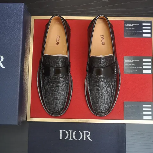 Replica Christian Dior Leather Shoes For Men #1455653 $102.00 USD for Wholesale