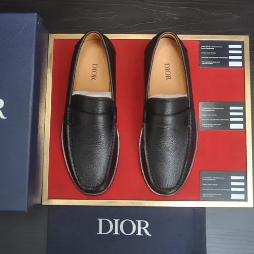 Replica Christian Dior Leather Shoes For Men #1455654 $102.00 USD for Wholesale