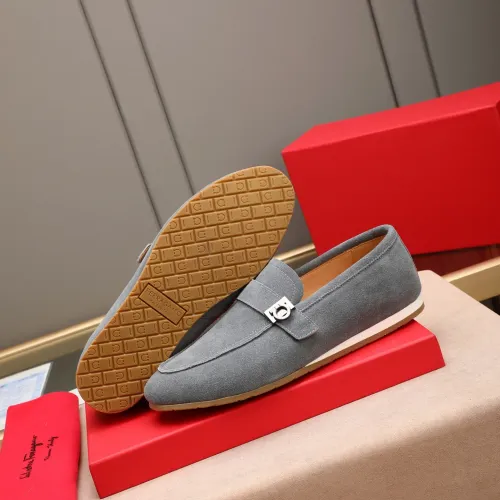 Replica Salvatore Ferragamo Leather Shoes For Men #1455655 $92.00 USD for Wholesale