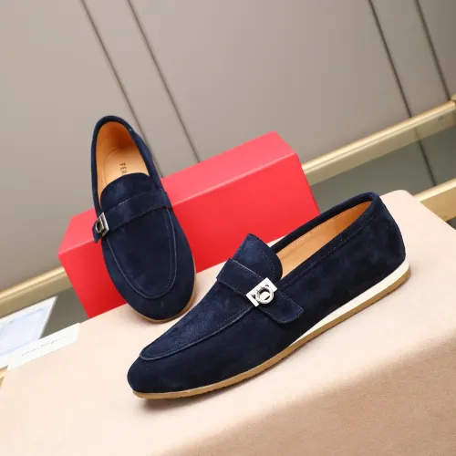 Wholesale Salvatore Ferragamo Leather Shoes For Men #1455658 $92.00 USD, Wholesale Quality Replica Salvatore Ferragamo Leather Shoes