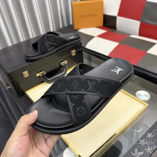 Wholesale Louis Vuitton Slippers For Men #1455674 $60.00 USD, Wholesale Quality Replica Louis Vuitton Slippers