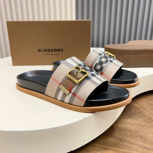 Wholesale Burberry Slippers For Men #1455702 $60.00 USD, Wholesale Quality Replica Burberry Slippers