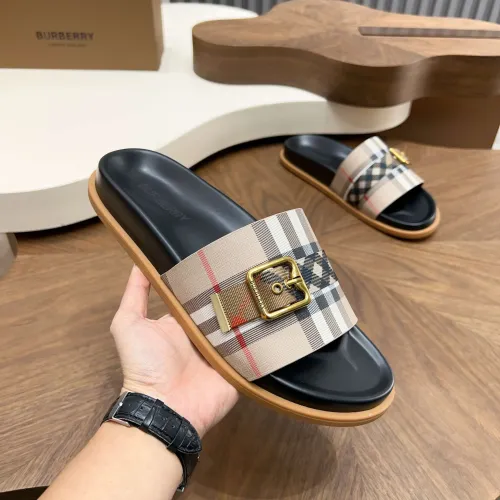 Replica Burberry Slippers For Men #1455702 $60.00 USD for Wholesale