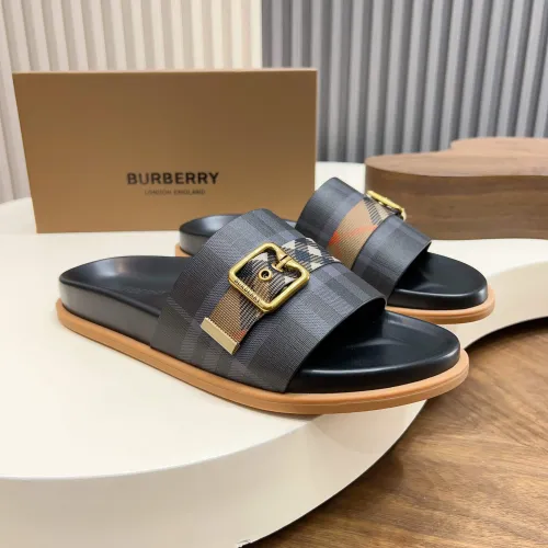 Wholesale Burberry Slippers For Men #1455704 $60.00 USD, Wholesale Quality Replica Burberry Slippers