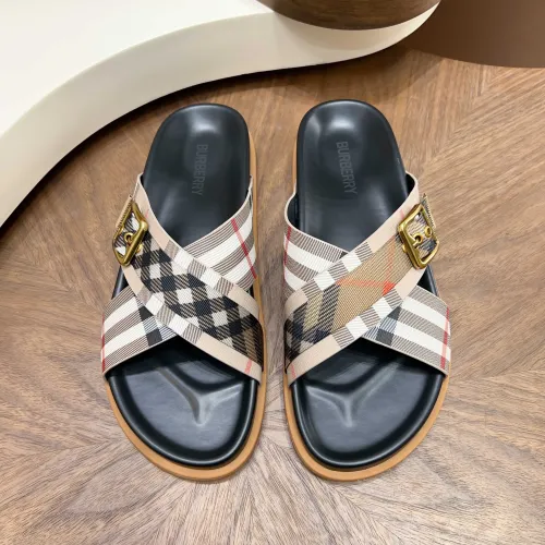Replica Burberry Slippers For Men #1455705 $60.00 USD for Wholesale