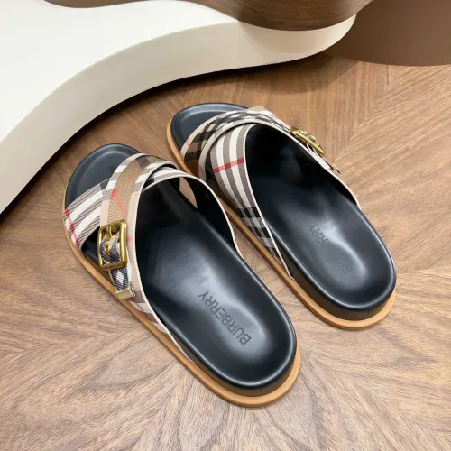 Replica Burberry Slippers For Men #1455705 $60.00 USD for Wholesale