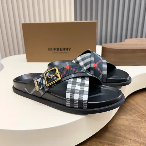 Wholesale Burberry Slippers For Men #1455706 $60.00 USD, Wholesale Quality Replica Burberry Slippers