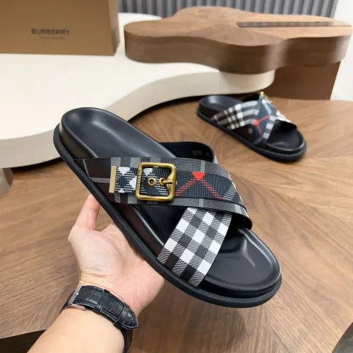 Replica Burberry Slippers For Men #1455706 $60.00 USD for Wholesale