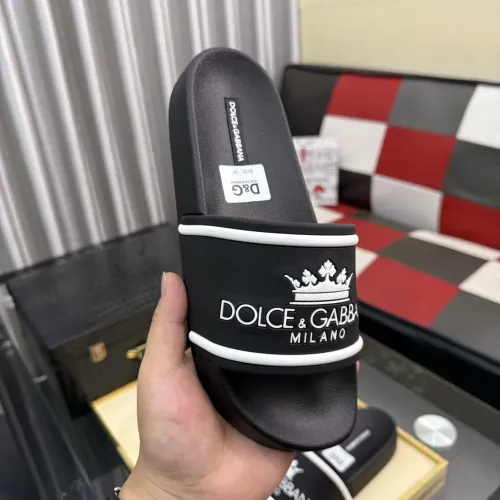 Replica Dolce & Gabbana D&G Slippers For Men #1455715 $45.00 USD for Wholesale