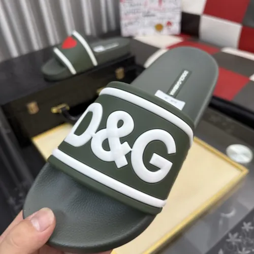 Replica Dolce & Gabbana D&G Slippers For Men #1455724 $45.00 USD for Wholesale