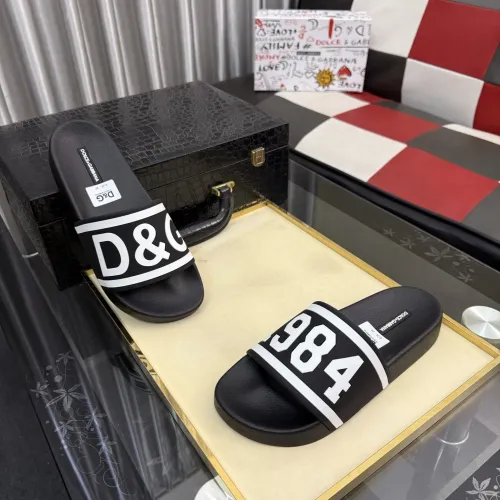 Wholesale Dolce &amp; Gabbana D&amp;G Slippers For Men #1455728 $45.00 USD, Wholesale Quality Replica Dolce &amp; Gabbana D&amp;G Slippers
