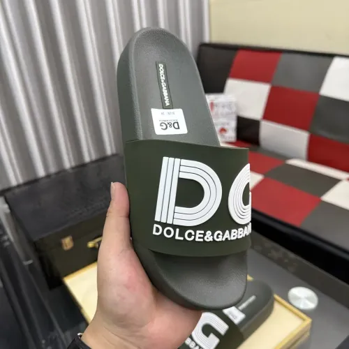 Replica Dolce & Gabbana D&G Slippers For Men #1455735 $45.00 USD for Wholesale