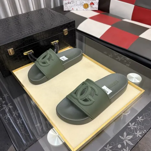 Replica Dolce & Gabbana D&G Slippers For Men #1455756 $45.00 USD for Wholesale