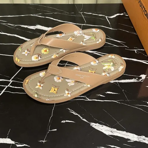 Wholesale Louis Vuitton Slippers For Men #1455982 $56.00 USD, Wholesale Quality Replica Louis Vuitton Slippers