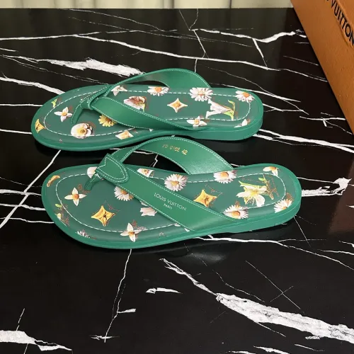 Wholesale Louis Vuitton Slippers For Men #1455985 $56.00 USD, Wholesale Quality Replica Louis Vuitton Slippers