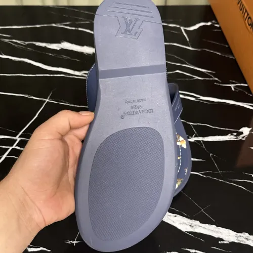 Replica Louis Vuitton Slippers For Men #1455986 $56.00 USD for Wholesale