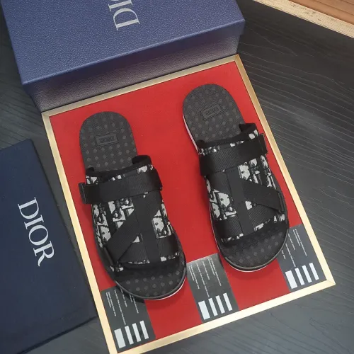 Replica Christian Dior Slippers For Men #1455990 $64.00 USD for Wholesale