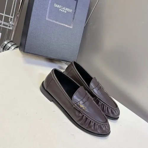 Wholesale Yves Saint Laurent YSL Leather Shoes For Men #1456120 $125.00 USD, Wholesale Quality Replica Yves Saint Laurent YSL Leather Shoes