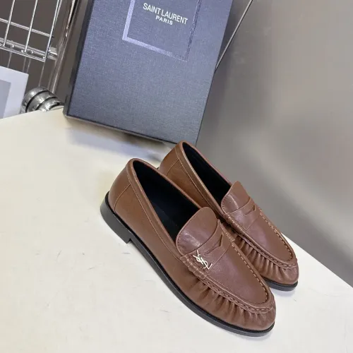 Wholesale Yves Saint Laurent YSL Leather Shoes For Women #1456121 $118.00 USD, Wholesale Quality Replica Yves Saint Laurent YSL Leather Shoes