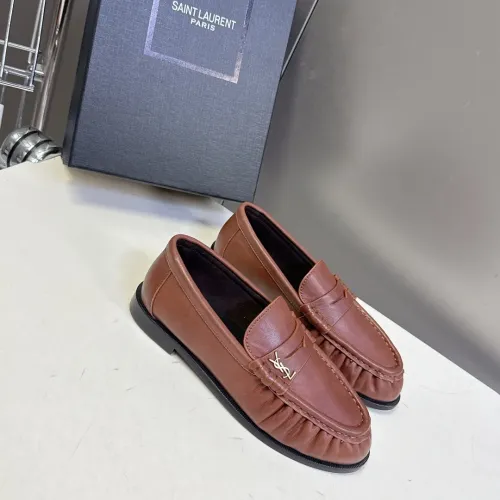 Wholesale Yves Saint Laurent YSL Leather Shoes For Women #1456123 $118.00 USD, Wholesale Quality Replica Yves Saint Laurent YSL Leather Shoes