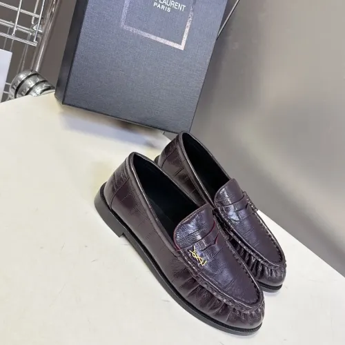 Wholesale Yves Saint Laurent YSL Leather Shoes For Men #1456138 $125.00 USD, Wholesale Quality Replica Yves Saint Laurent YSL Leather Shoes