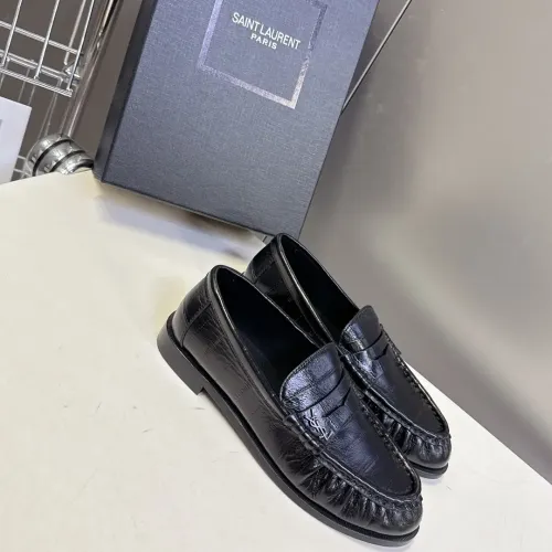 Wholesale Yves Saint Laurent YSL Leather Shoes For Men #1456140 $125.00 USD, Wholesale Quality Replica Yves Saint Laurent YSL Leather Shoes