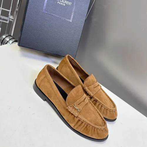 Wholesale Yves Saint Laurent YSL Leather Shoes For Men #1456142 $125.00 USD, Wholesale Quality Replica Yves Saint Laurent YSL Leather Shoes